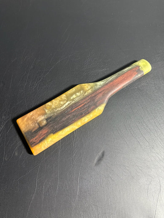 Restrained Handmade Paddle - Red, Black & Gold